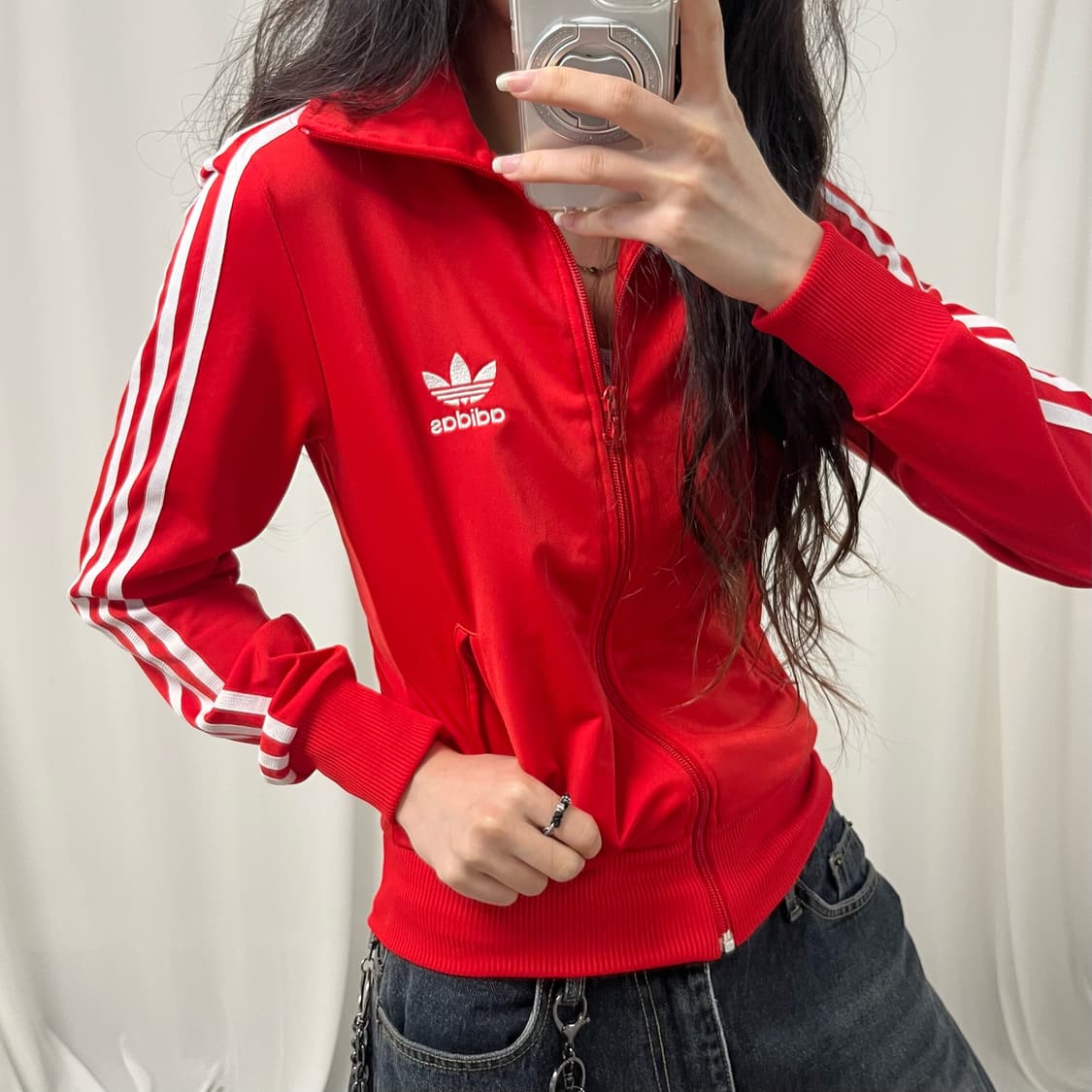 Adidas red Firebird jersey 상품이미지3