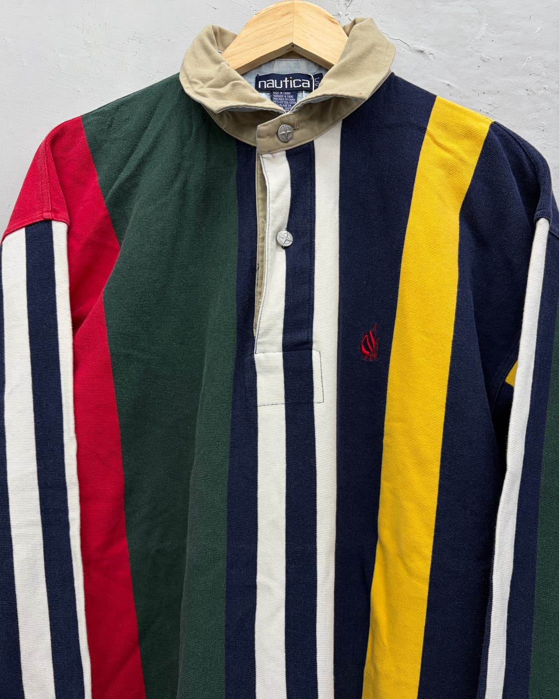 노티카 90s 컬러블럭 럭비 폴로 셔츠 상품이미지2