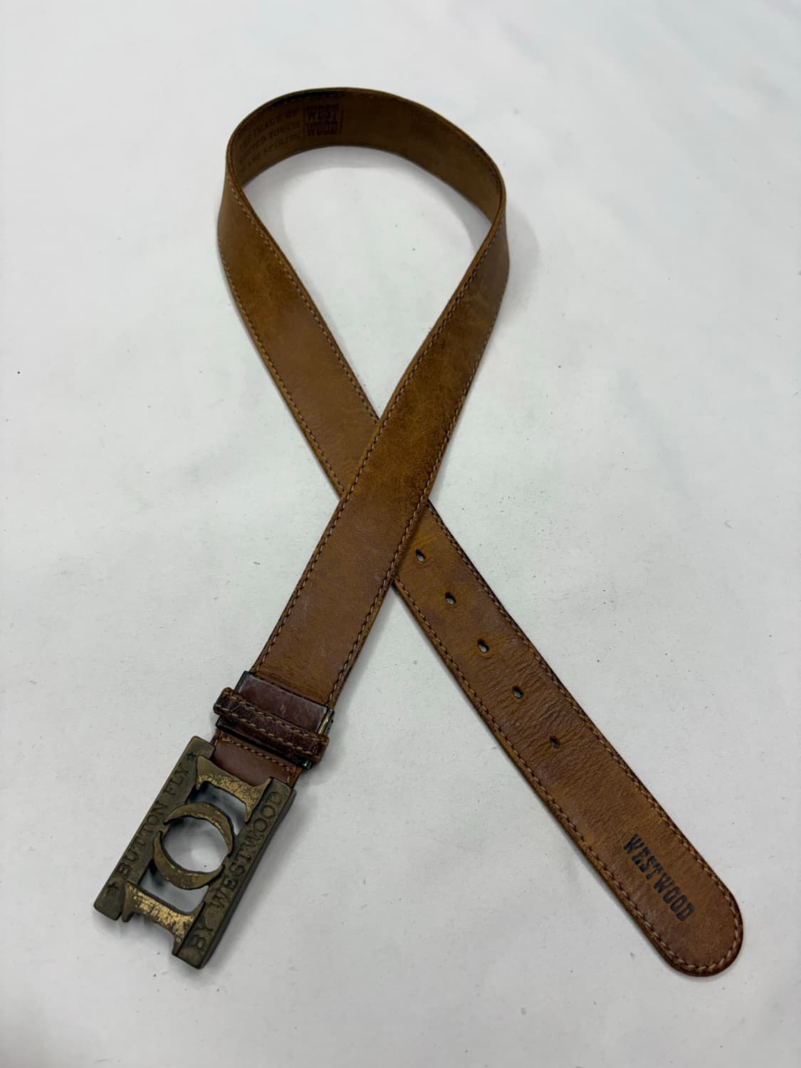 westwood 빈티지 웨스턴 금장 버클 벨트 상품이미지3