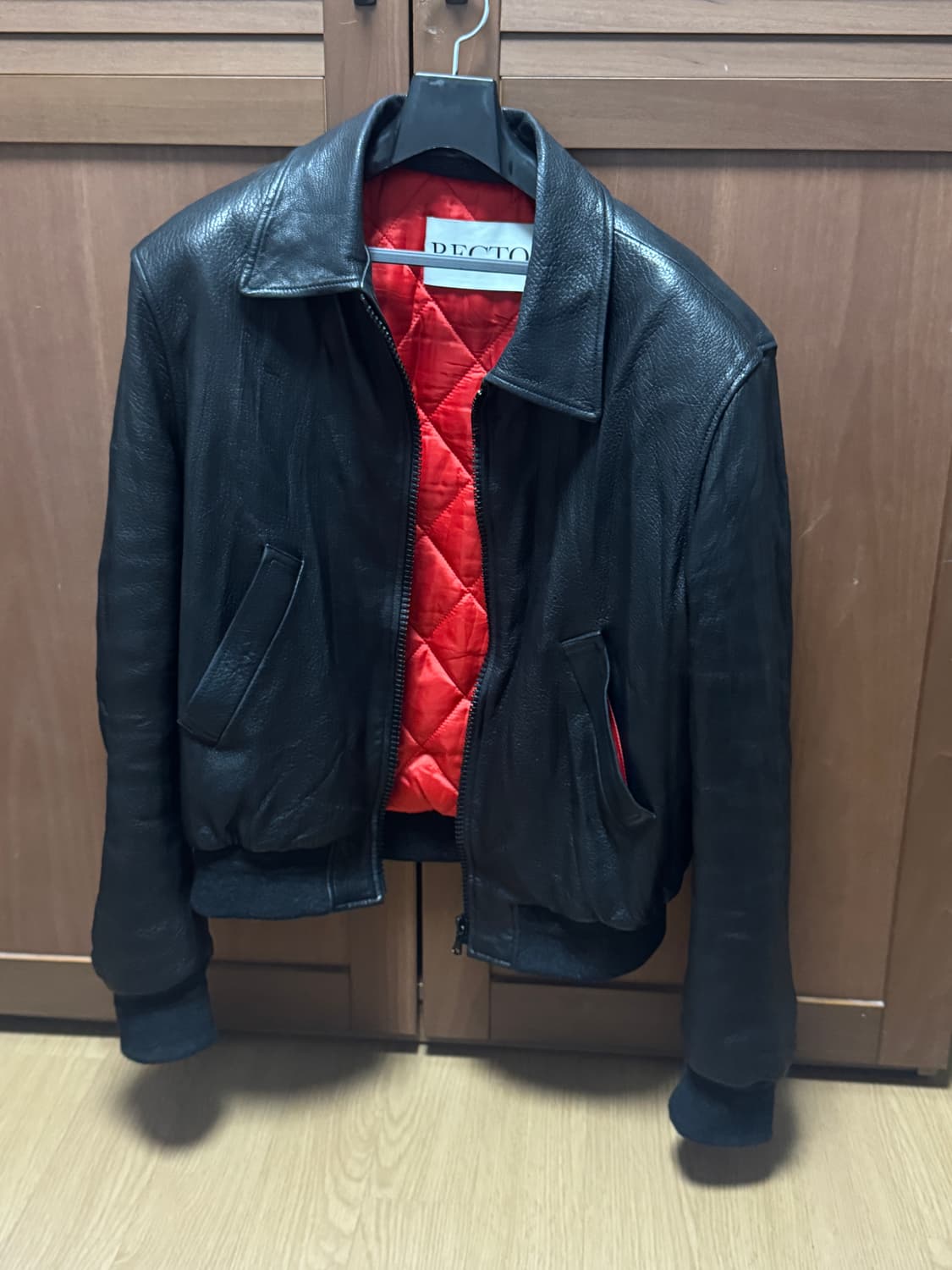 렉토 벤 고트 크링클 자켓 블랙 s 상품이미지1