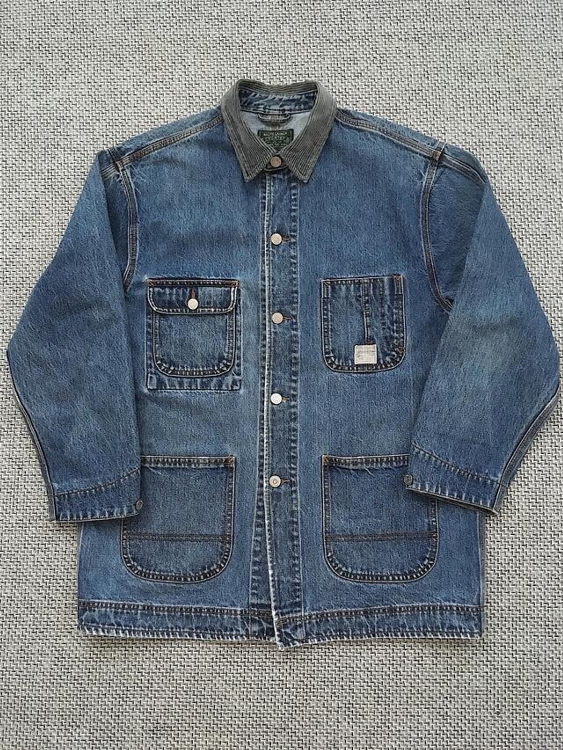 Original washed denim chore jackets 상품이미지1