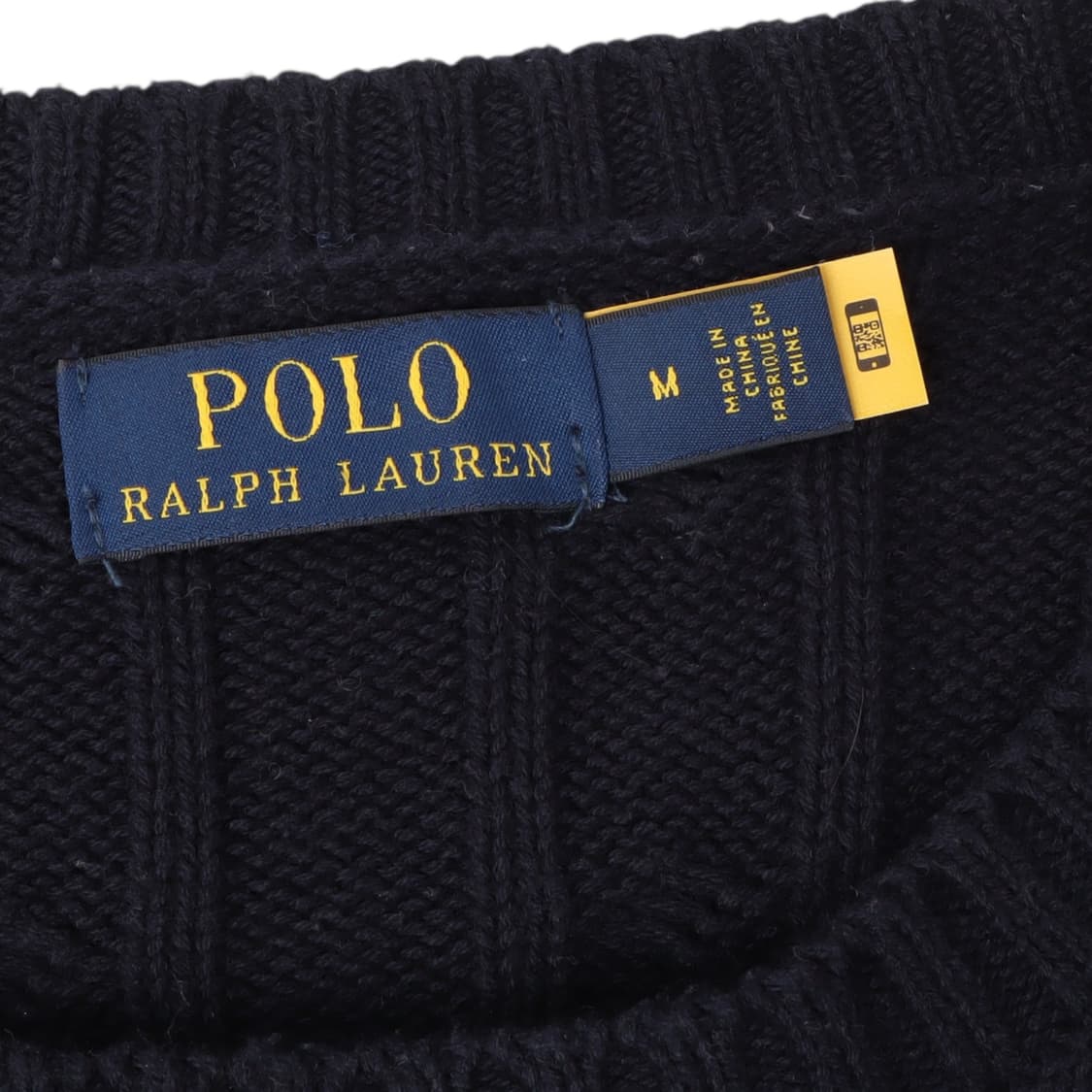 폴로 랄프로렌 QR 네이비 케이블 니트 상품이미지8