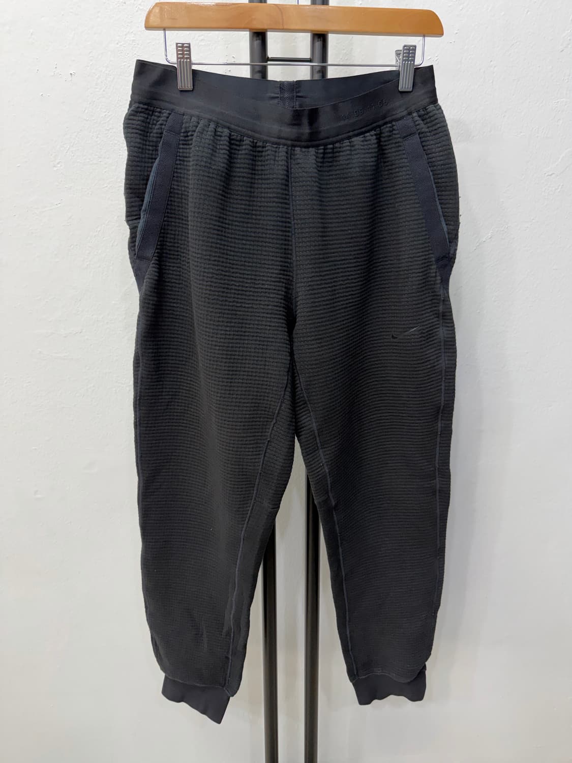 정품) 나이키 남성 블랙 와플 조거팬츠 L 상품이미지1