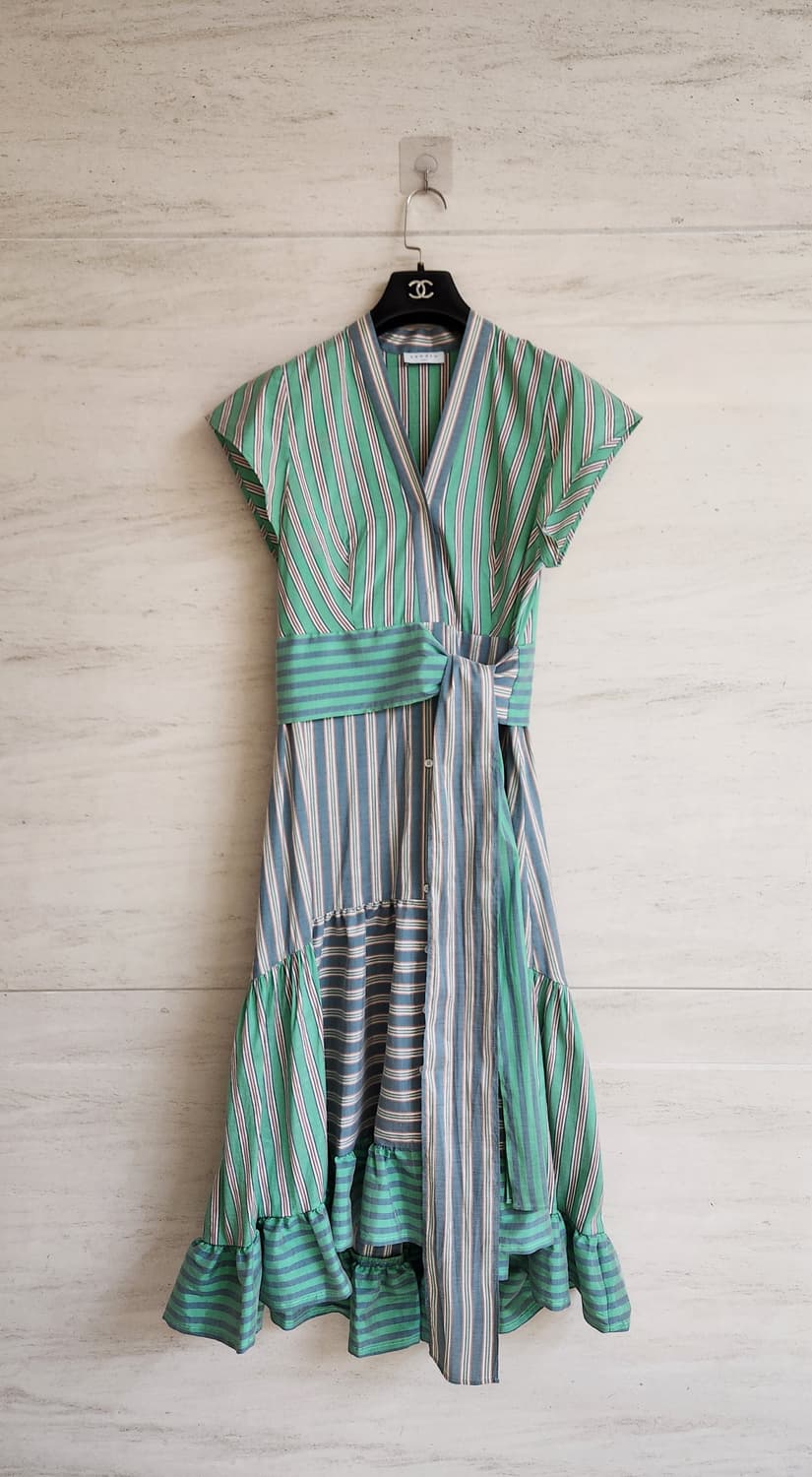 산드로 랩 스트라이프 롱원피스 38사이즈 상품이미지6