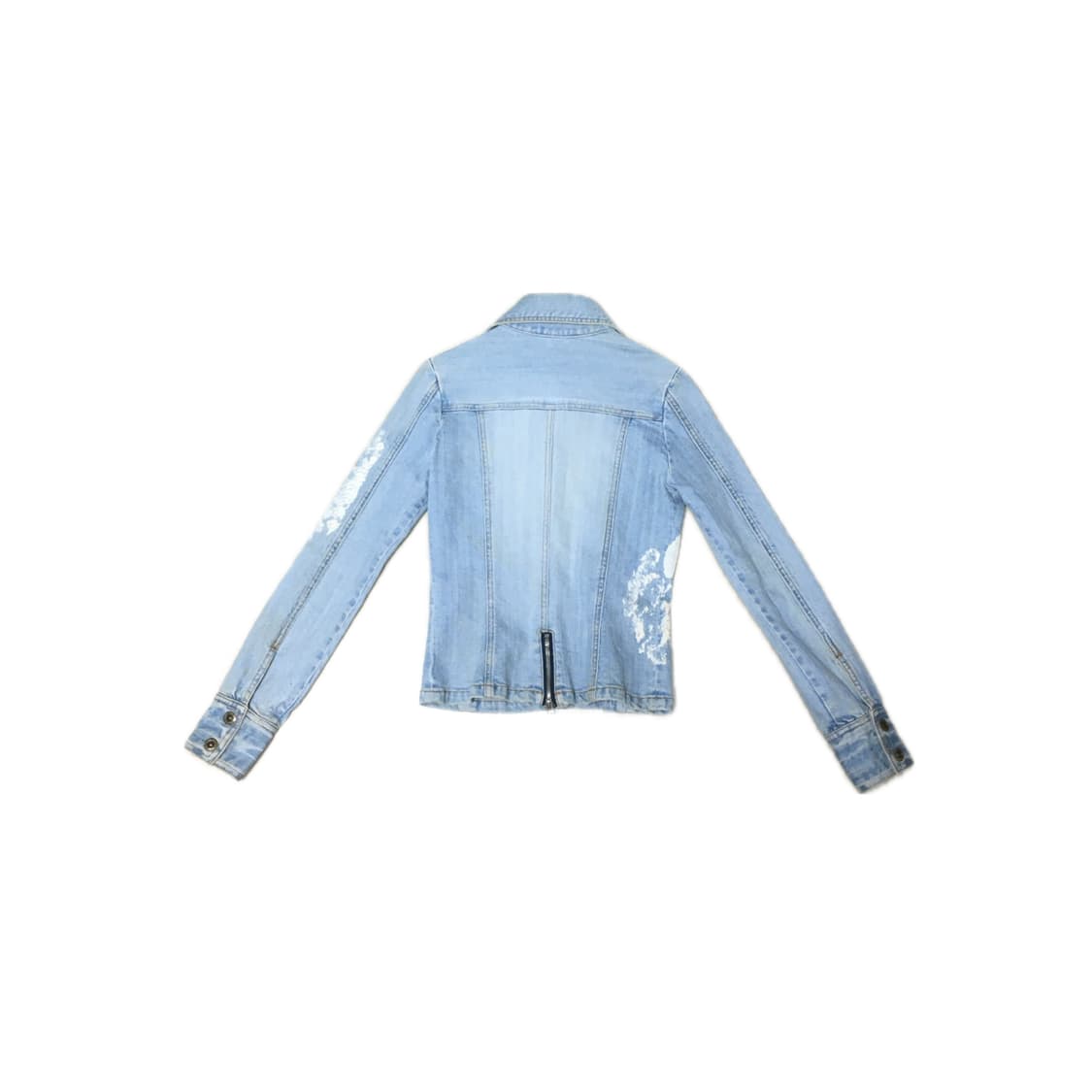 빈티지 페인팅 디테일 딱붙 청자켓 상품이미지2