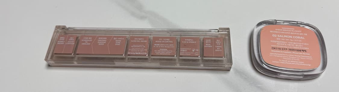 올테이크 무드 팔레트 10, 웨이크메이크 블러셔 살몬코랄 상품이미지2