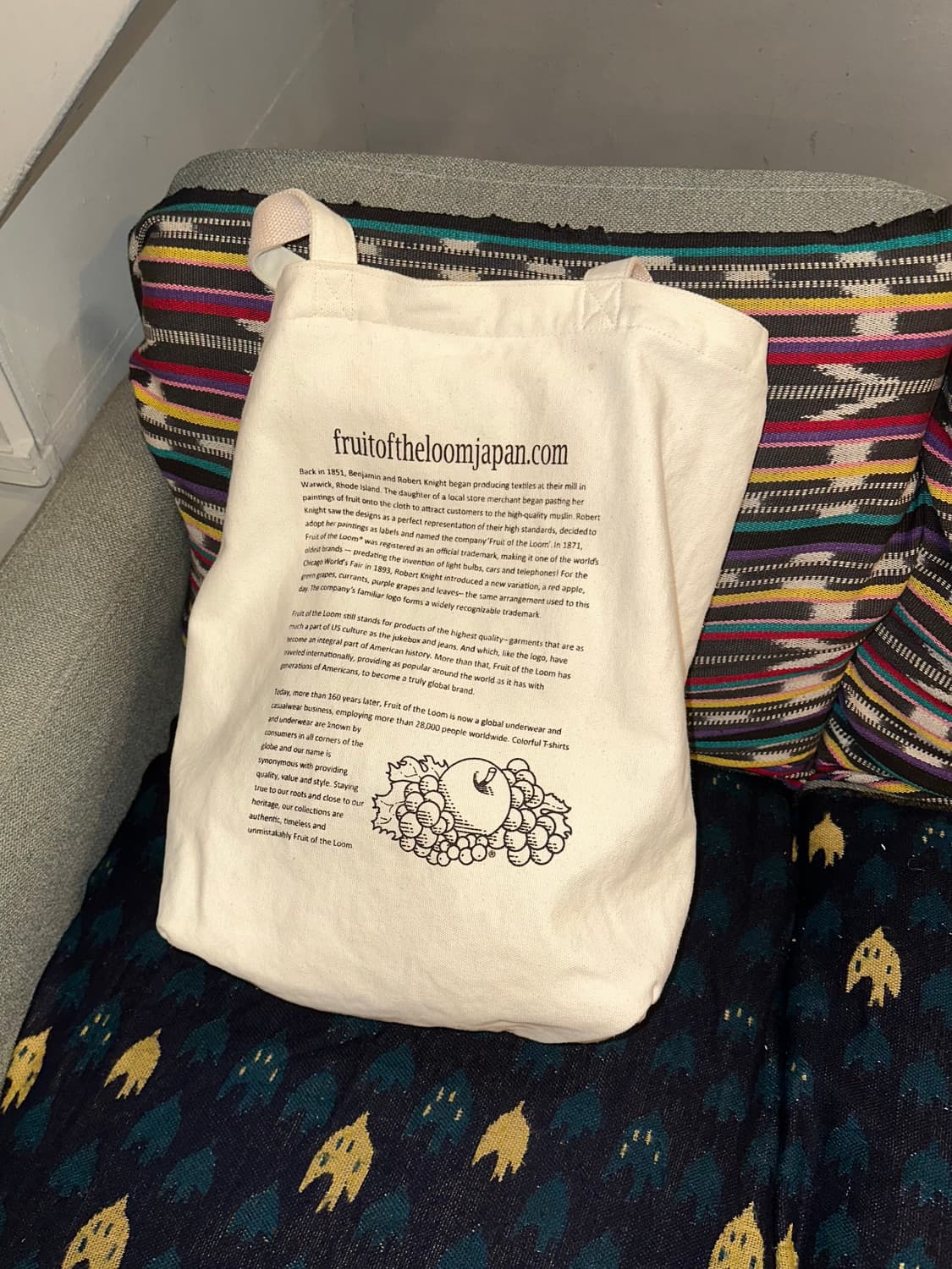 Fruit of the loom logo print eco bag 상품이미지7