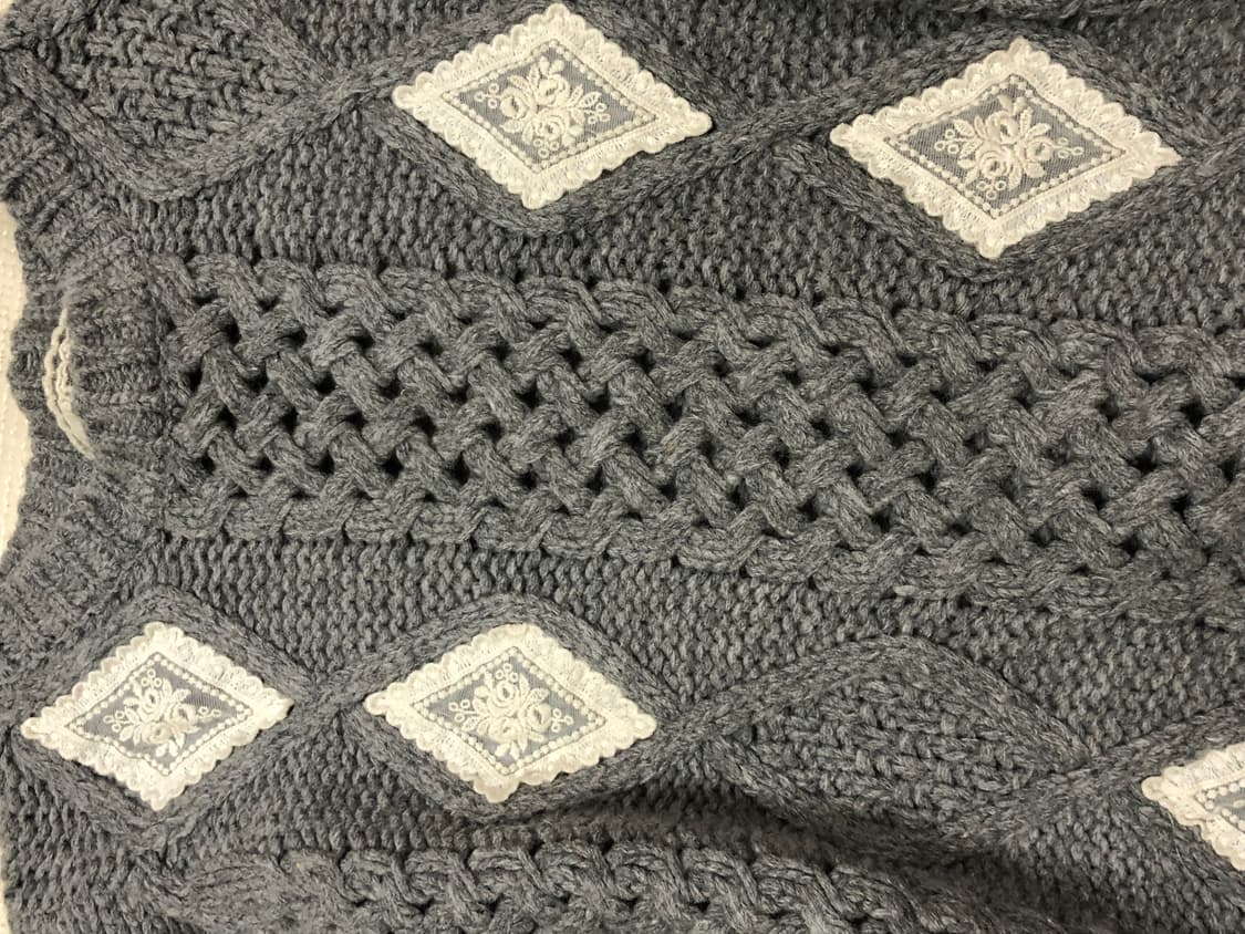 빈티지 그레이 레이스 니트 상품이미지8