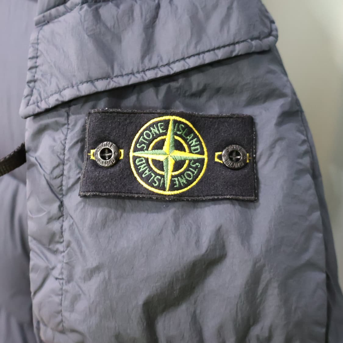 스톤아일랜드 크링클랩스 네이비 나일론 후드 패딩 XL/105 상품이미지5