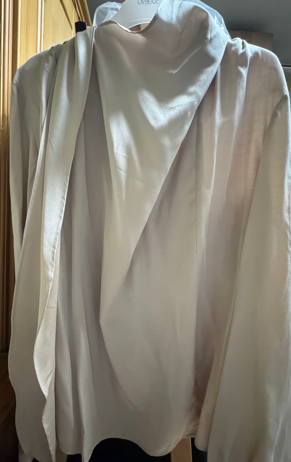 오브베이지 드레이프 타이 블라우스(핑크, F사이즈) 상품이미지2