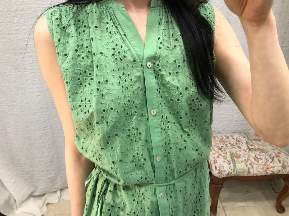 neon lime airy blouse 상품이미지3
