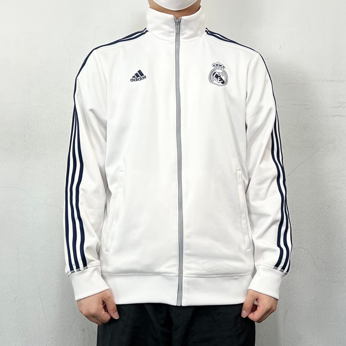 아디다스 화이트 삼선 레알마드리드 트랙탑 져지 자켓 상품이미지2