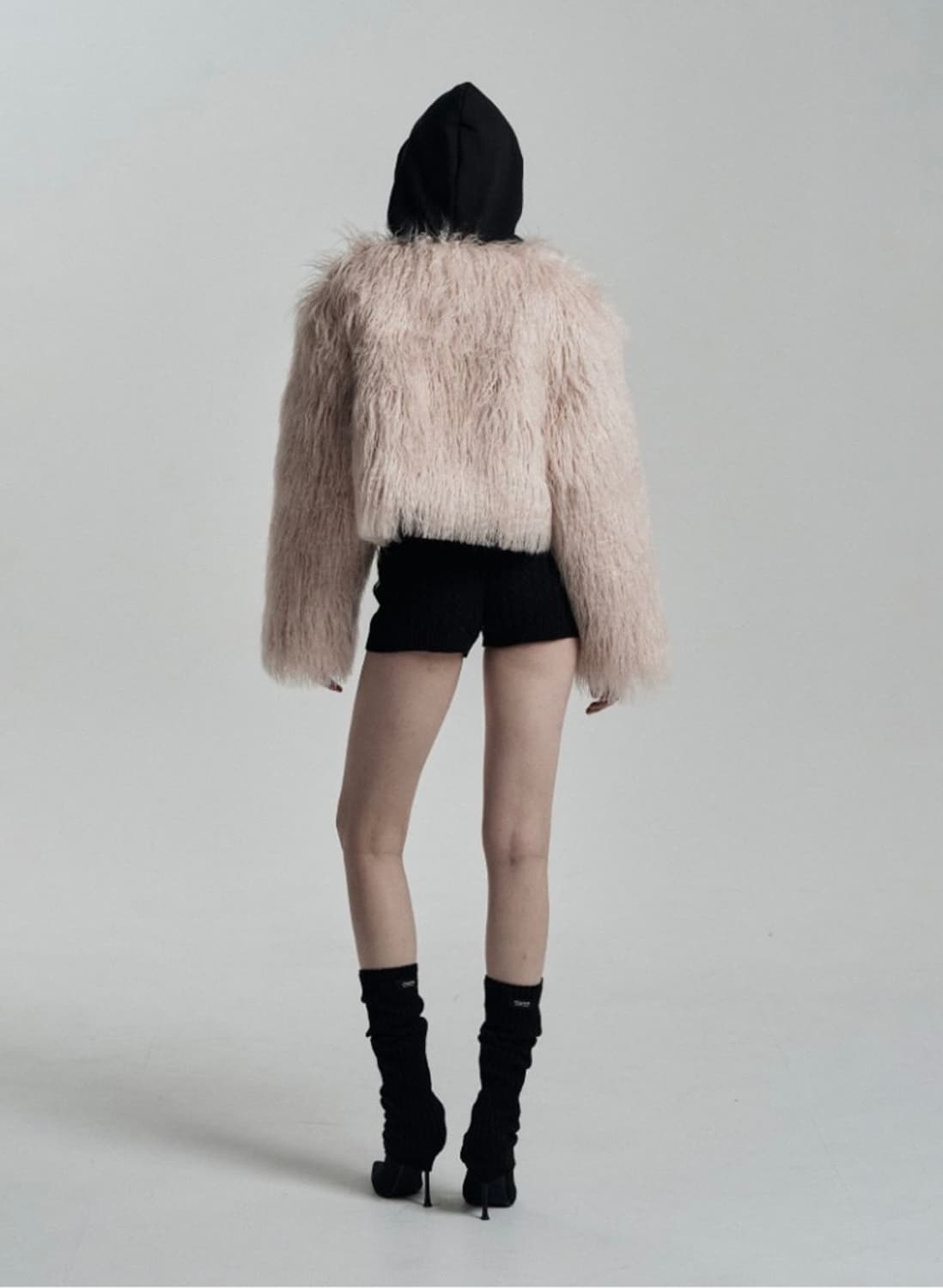 [택있는새상품] ODOR 오도어 크러스티 후드 퍼 자켓 허쉬 핑크 상품이미지6