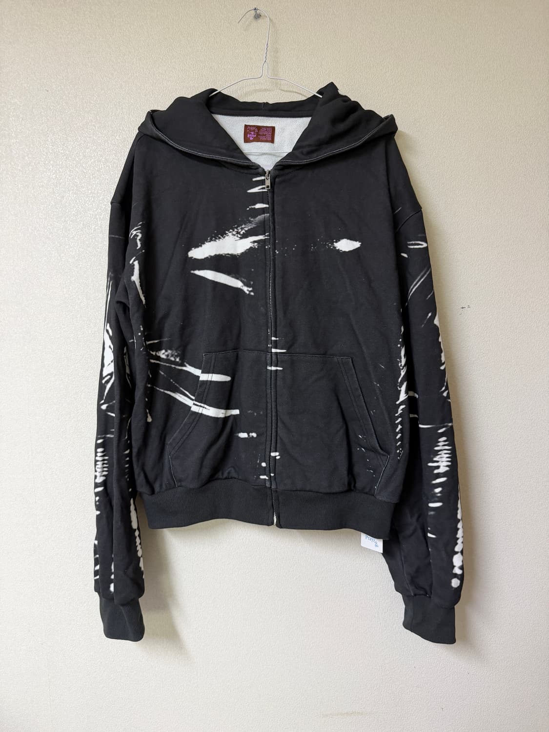 Praying 프레잉 라텍스 프린트 후드 집업 erd 상품이미지2