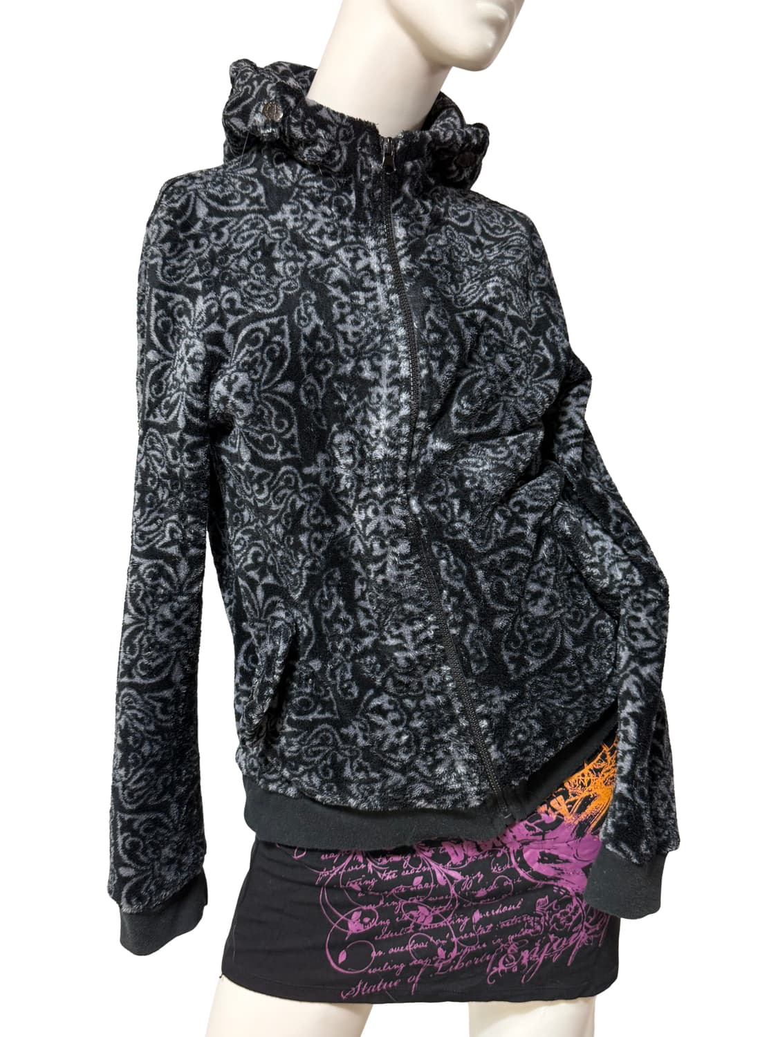 펑크st 플리스 후드집업 상품이미지2