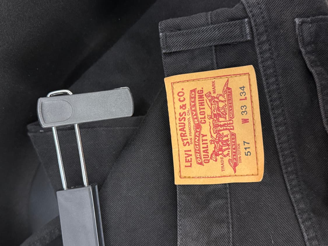 LEVI’S 리바이스 517 블랙 데님 팬츠 33 상품이미지5