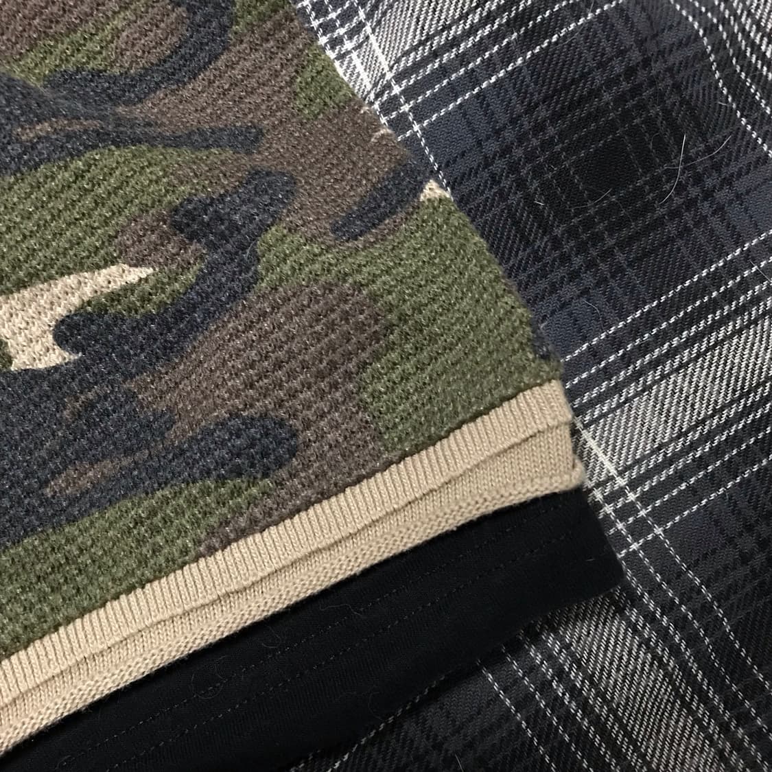 자라 10s 아카이브 와플 카모패턴 레이어드 티셔츠 상품이미지4