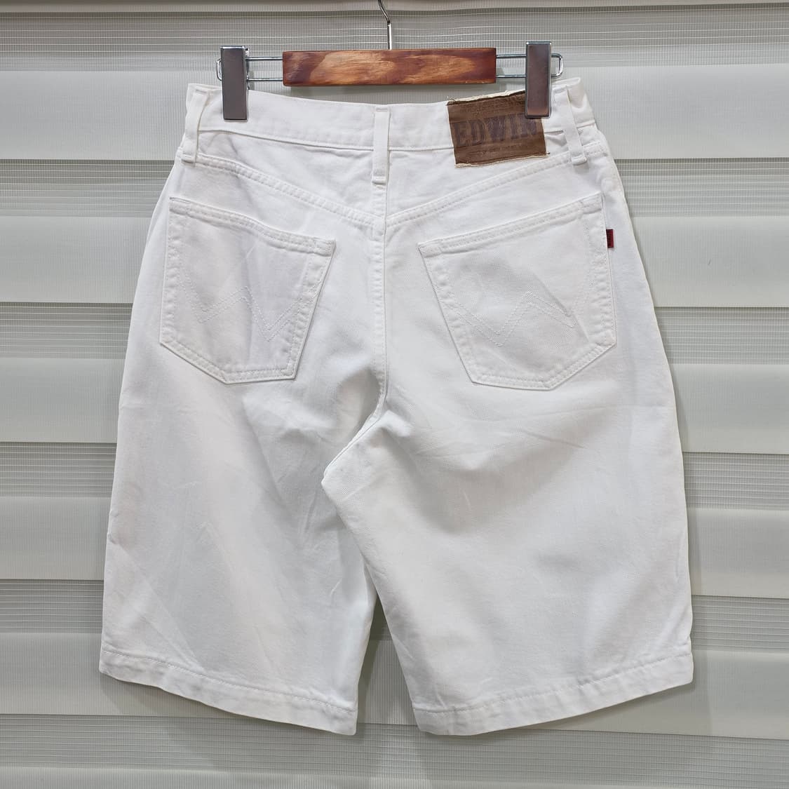 빈티지 EDWIN 1493 화이트 데님 반바지- 우먼26정도 상품이미지4
