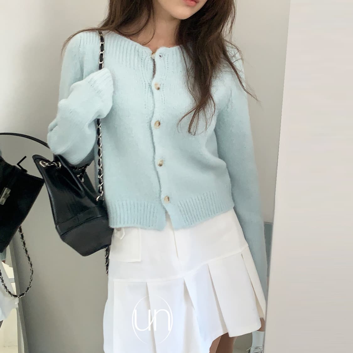 언유즈얼리(Unusually) 치코 보트넥 니트가디건 프리사이즈 새상품 상품이미지1
