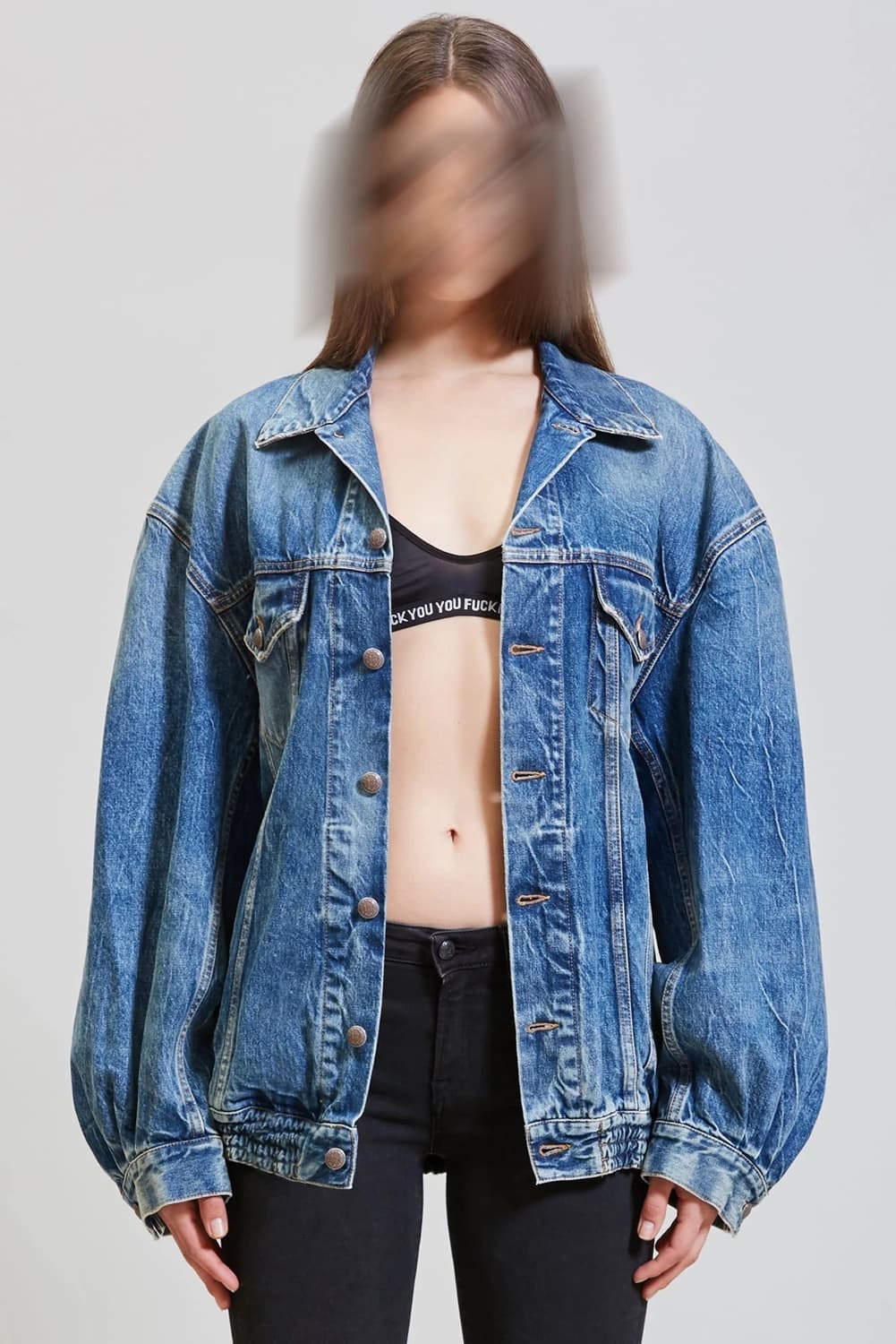 R13 알써틴 친치드 웨이스트 데님 트러커 자켓 S 상품이미지7
