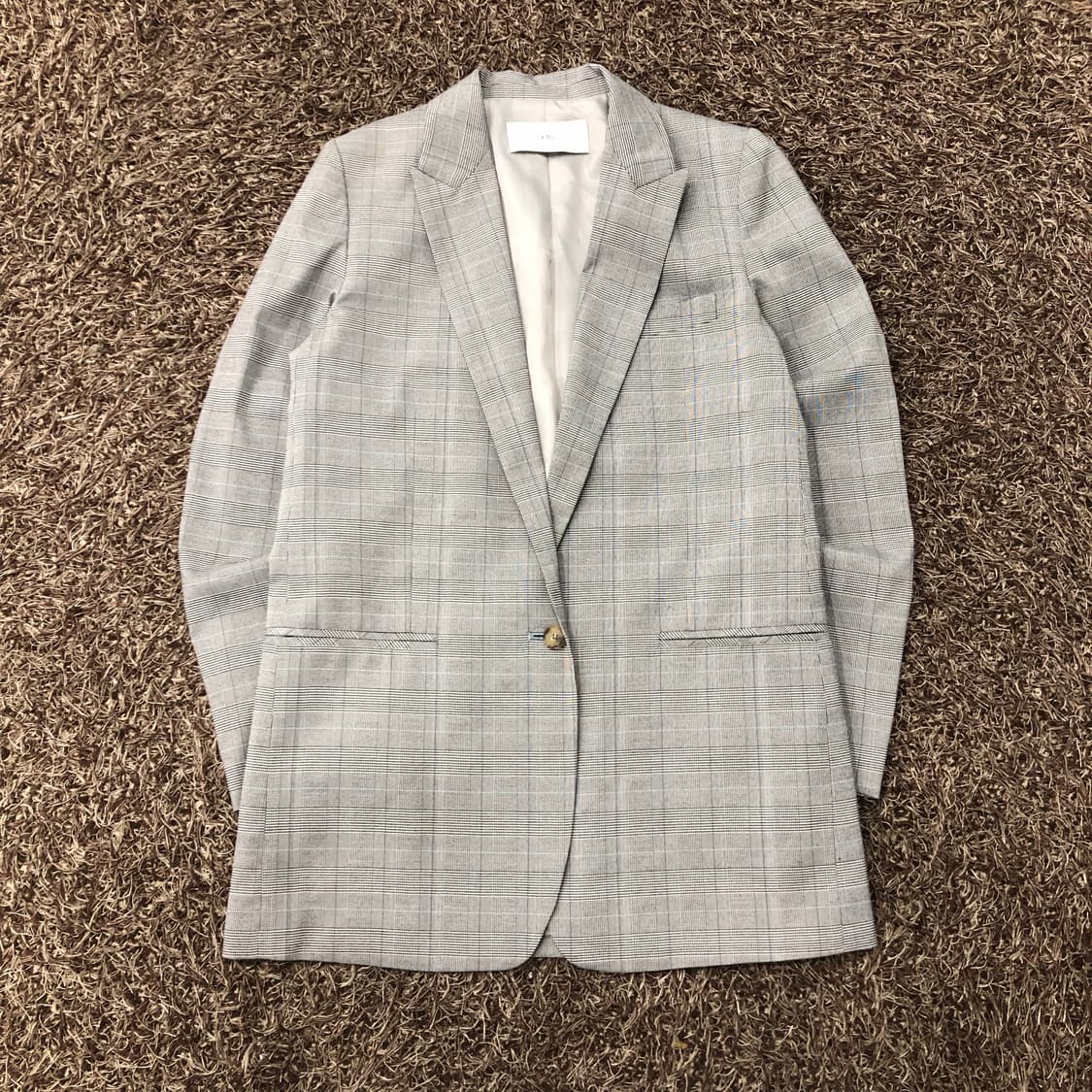 55 듀엘 체크 패턴 블레이저 자켓 상품이미지1