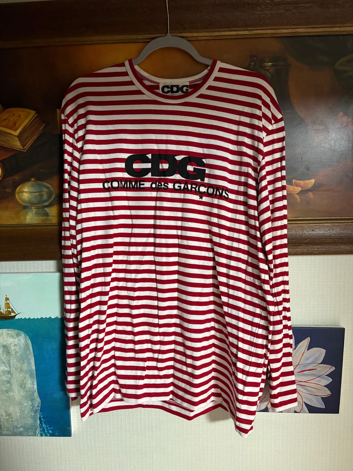 CDGCDGCDG 롱스트라이프 레드 2XL 상품이미지3