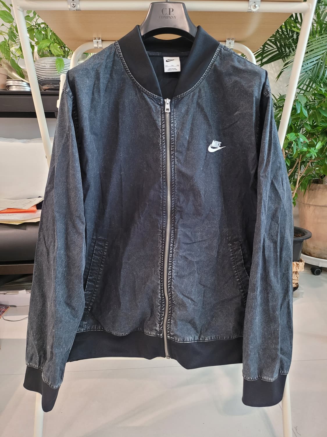 XXL 나이키 블랙 워시드 우븐 봄버 자켓  상품이미지1