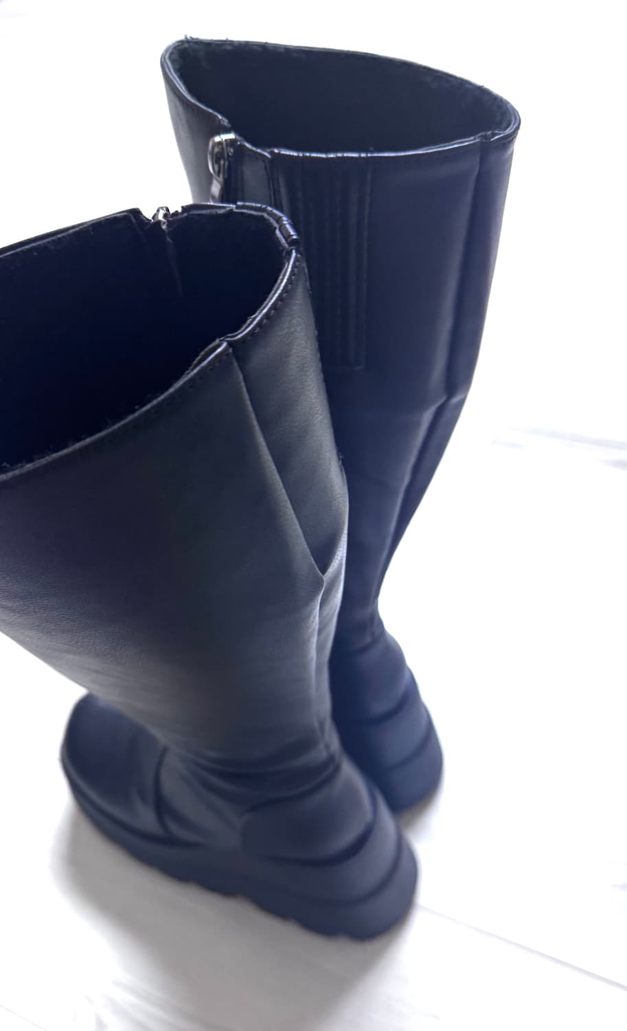 블랙 플랫폼 통굽 롱부치 9cm 상품이미지6