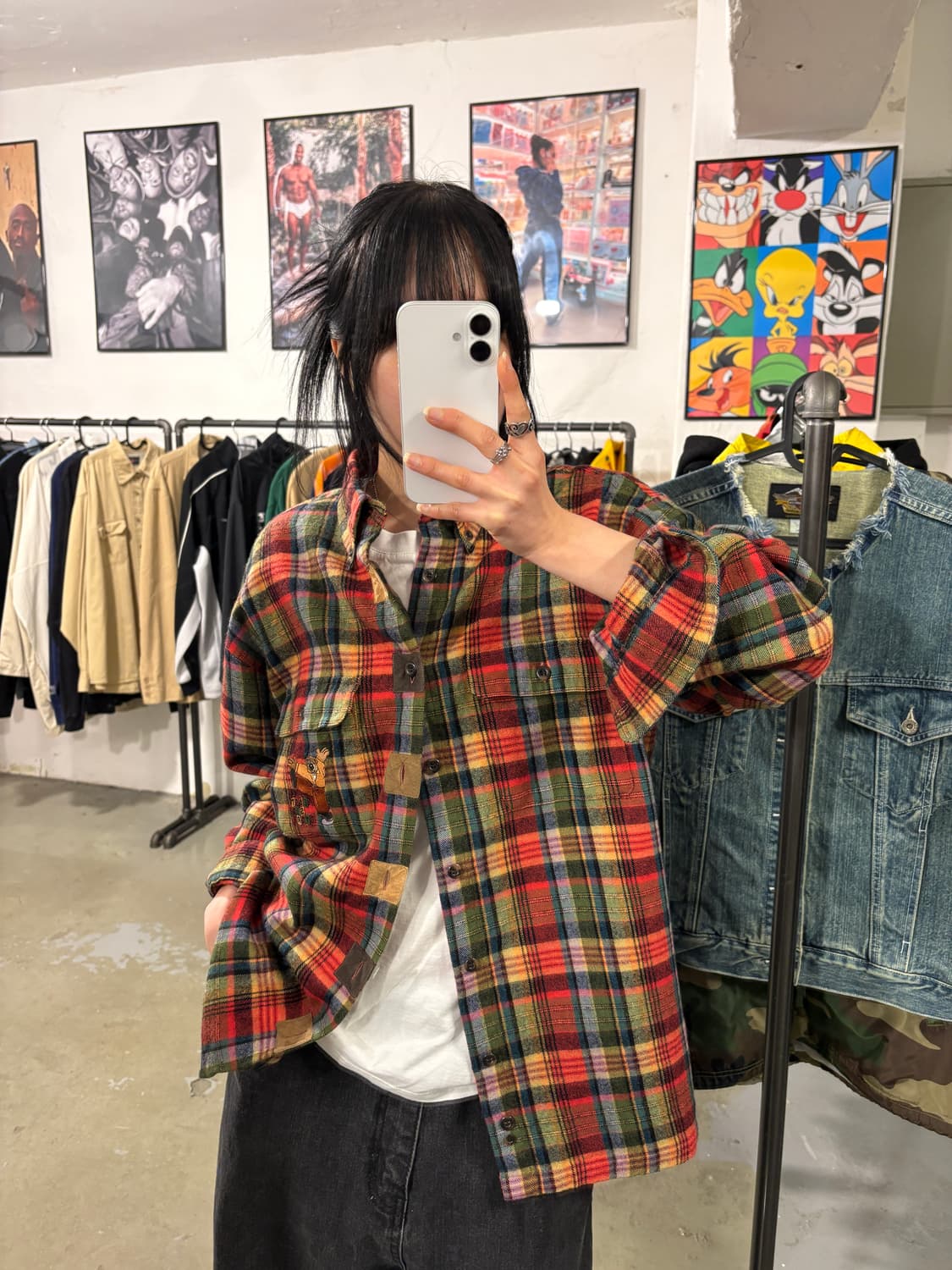 일제 빈티지 체크남방  상품이미지4