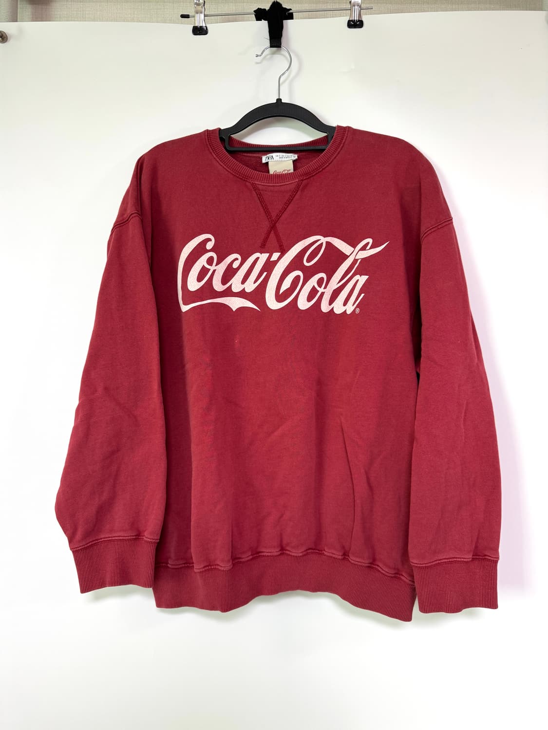 ZARA 코카콜라 맨투맨 남자95 여성 M,L 상품이미지1