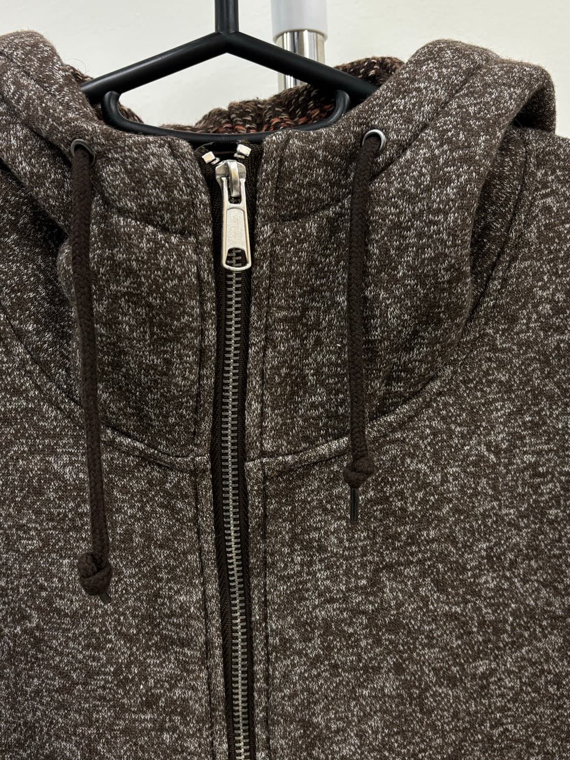 빈티지 브라운 하이넥 기모 후드 집업 상품이미지7