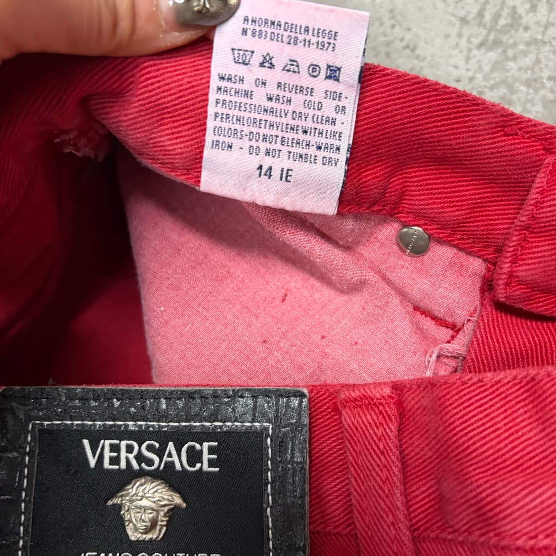 베르사체 레드 바지[2495] 상품이미지9