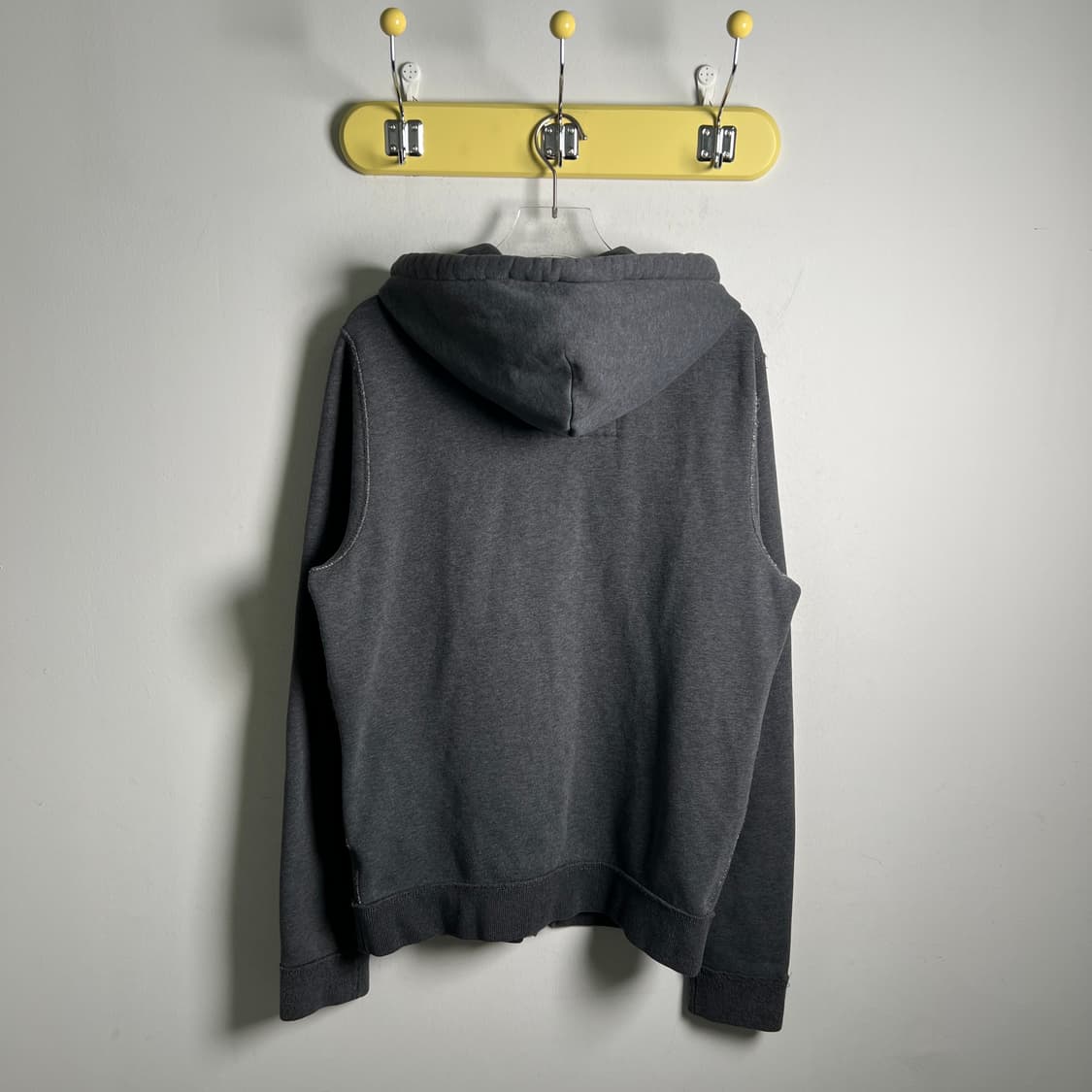 아베크롬비 빈티지 차콜 자수 로고 후드집업 M 상품이미지2