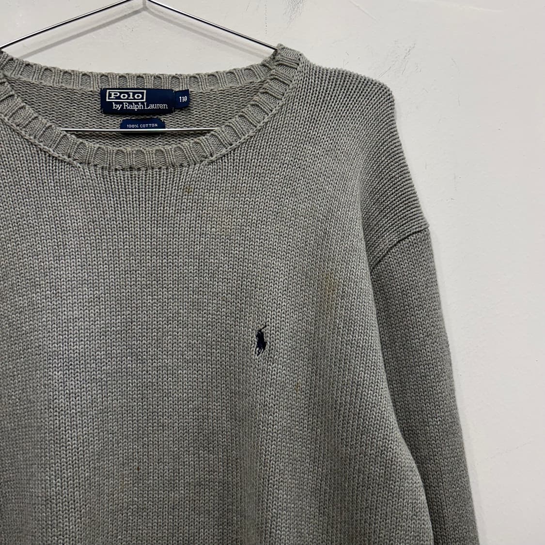 폴로 랄프로렌 90s 스몰포니 코튼 니트 상품이미지1