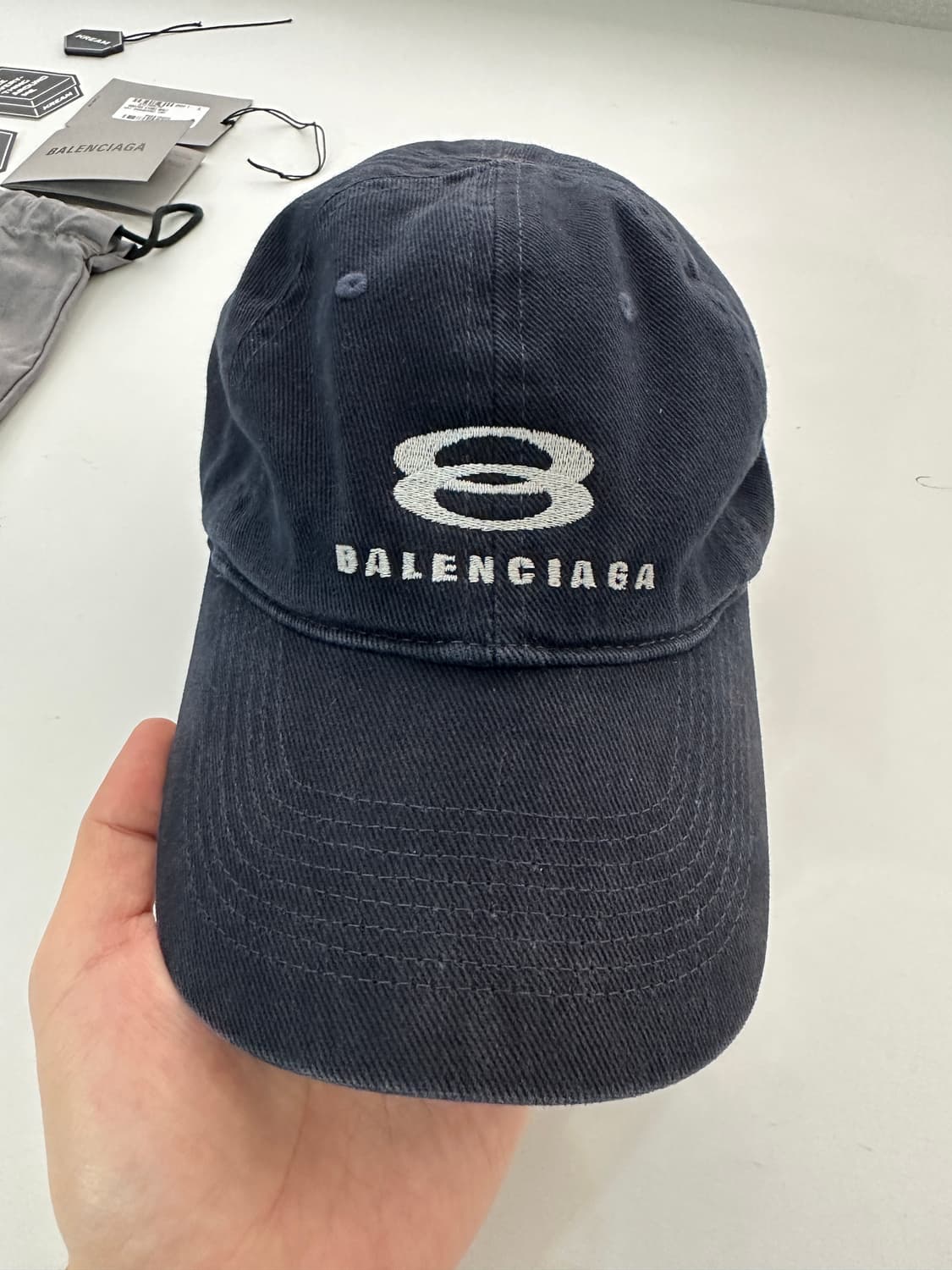 발렌시아가 유니티 스노우보드 캡 네이비 블루 상품이미지2