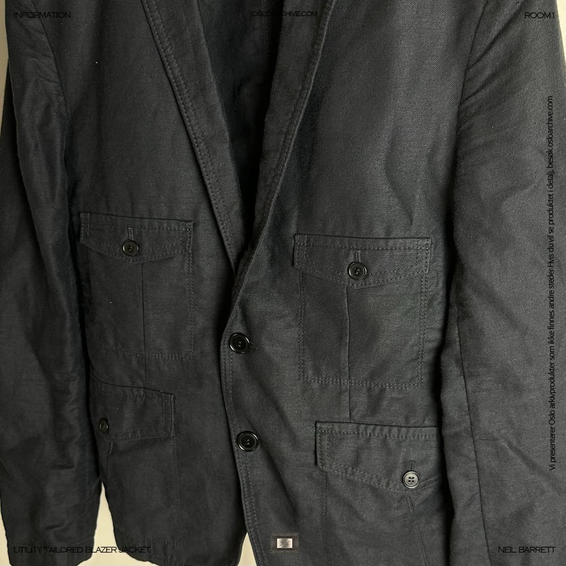 Neil Barrett Wool Blazer Jacket 상품이미지3
