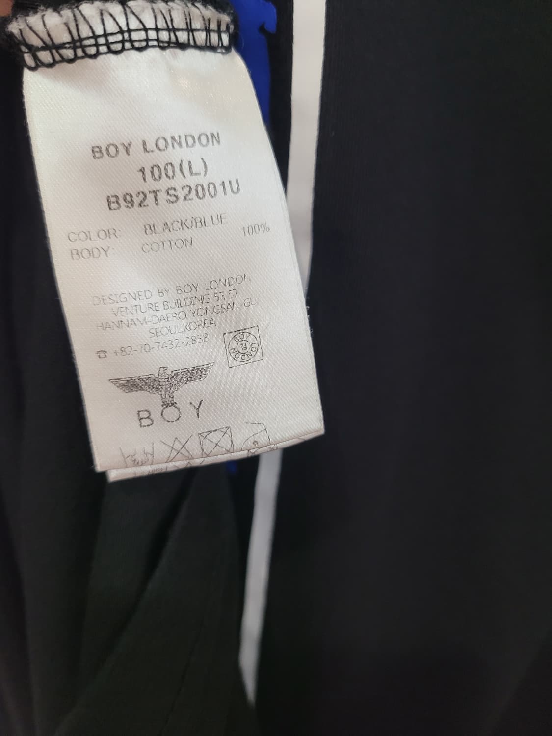 보이런던 시그니처 로고 블랙 반팔 티셔츠 L사이즈 상품이미지7