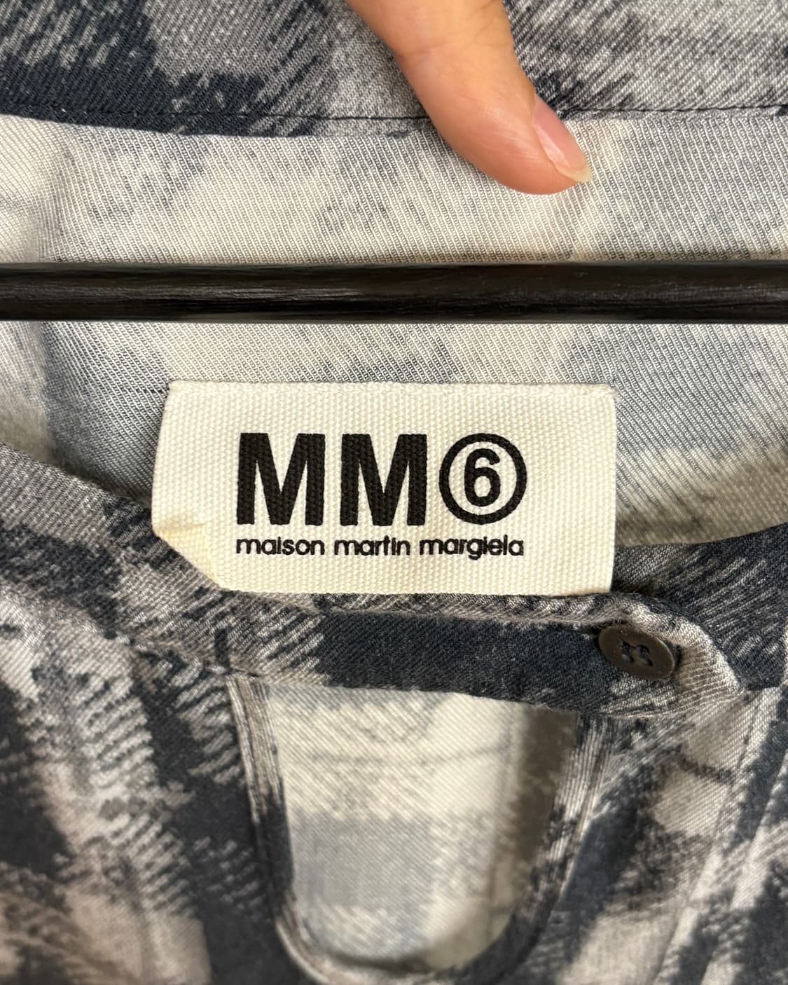 MM6 그레이 체크 레이온 언밸런스 원피스 상품이미지7