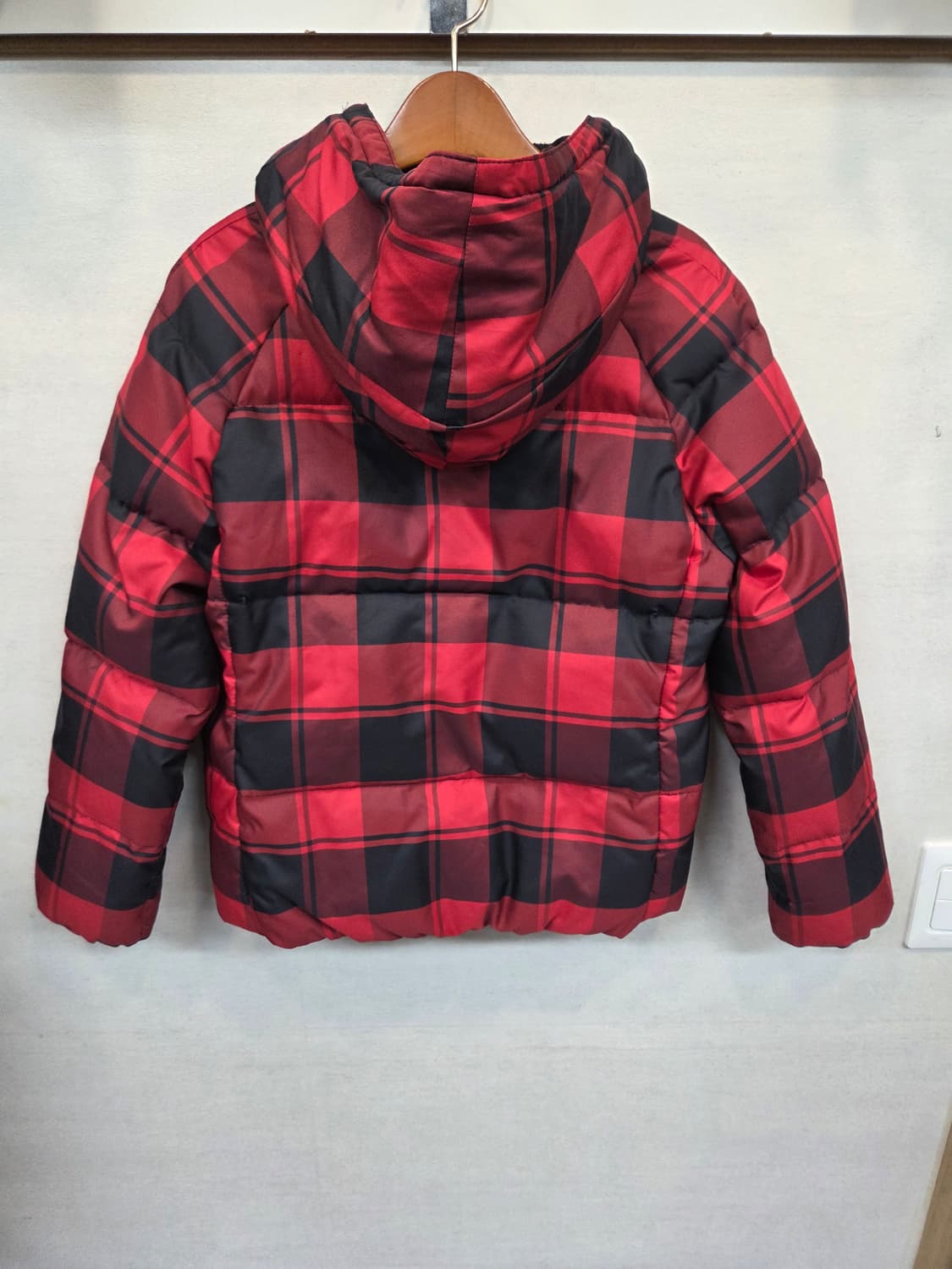 폴로랄프로렌 주니어 타탄체크 패딩 자켓 12 14 L 상품이미지2