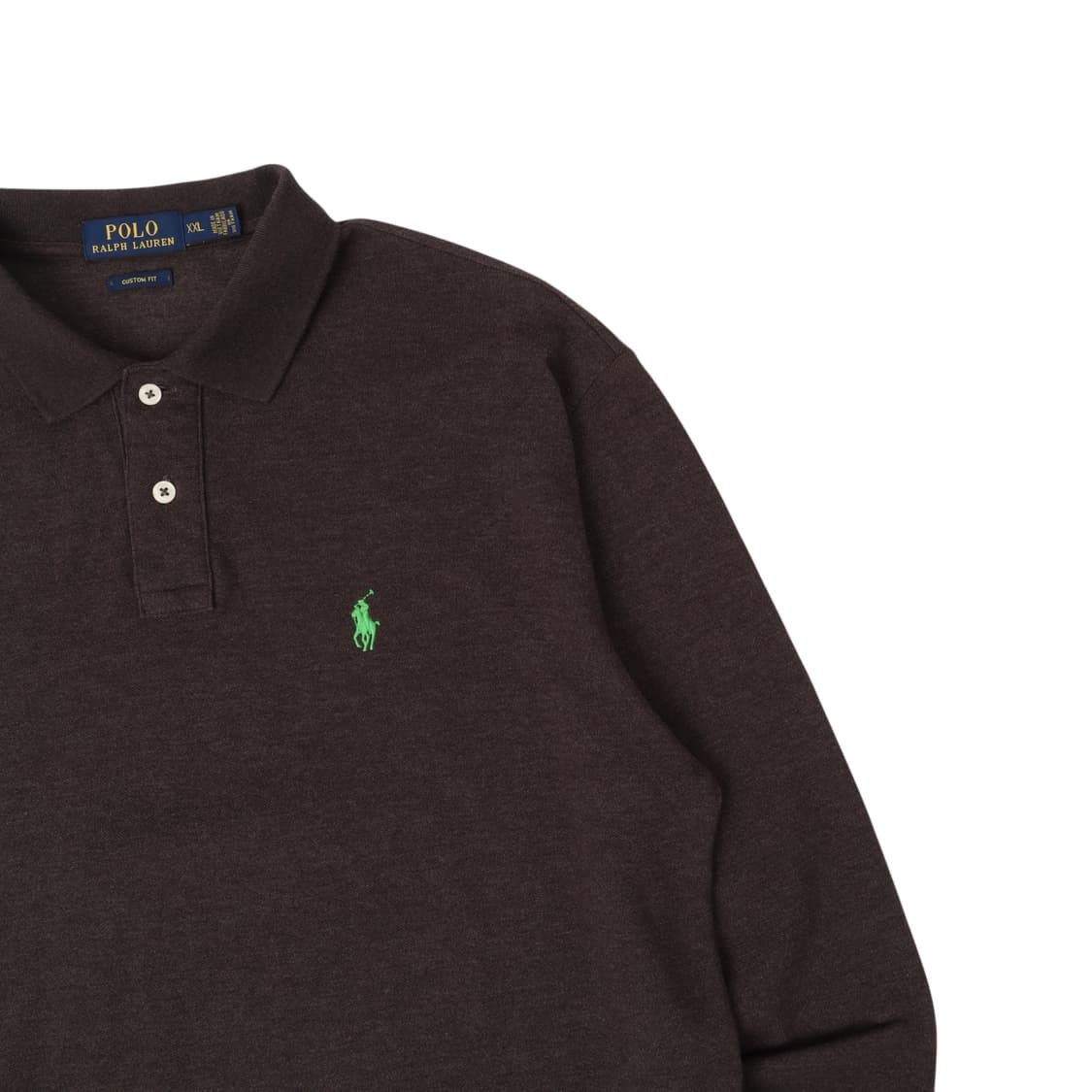 폴로 랄프로렌 챠콜 pk 롱슬리브 폴로 티셔츠 상품이미지3