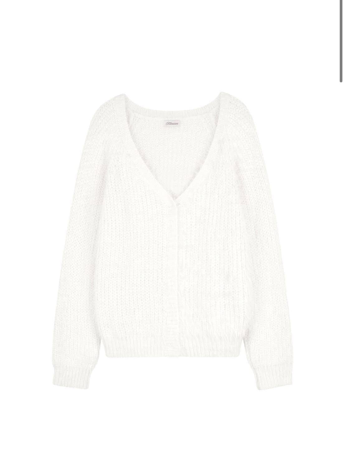 (새 상품) 클리시어 슈가플럼 헤어리 가디건 화이트 상품이미지1