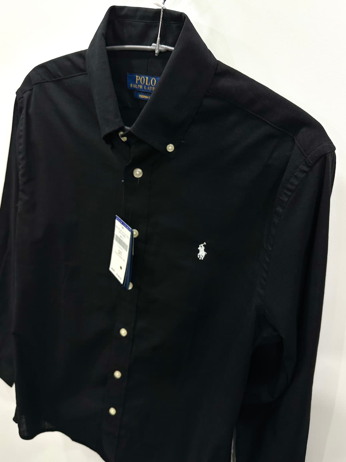 폴로 랄프로렌 포니자수 린넨 셔츠 블랙 S 상품이미지2