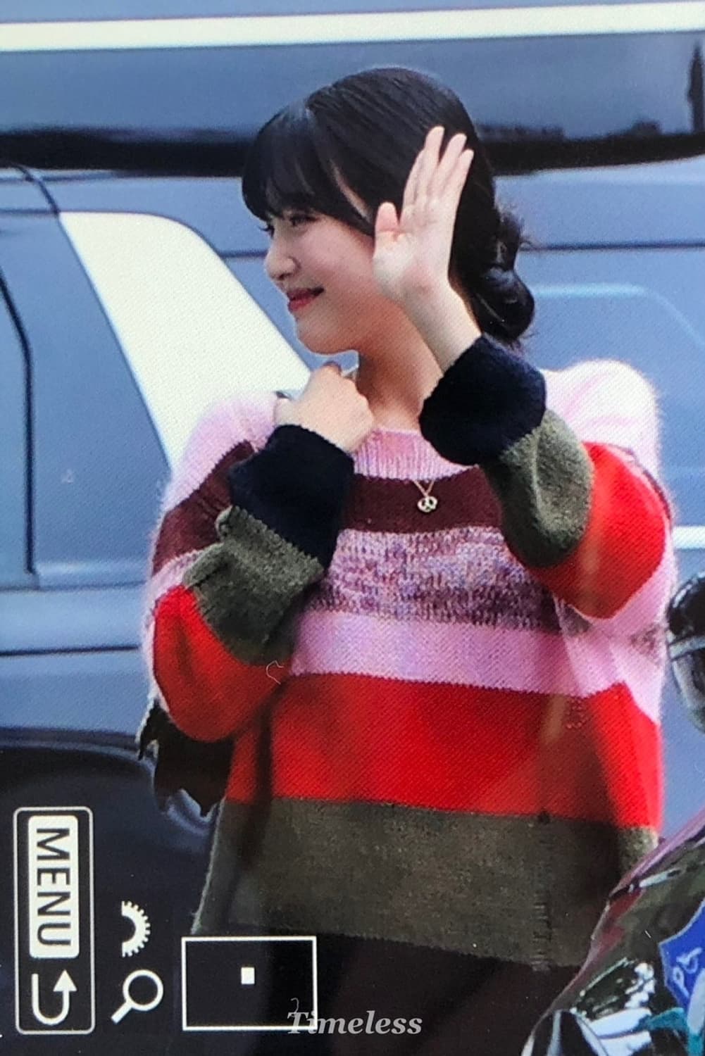 오픈와이와이 데미지 배색 핑크 니트 더오픈프로덕트
 상품이미지5