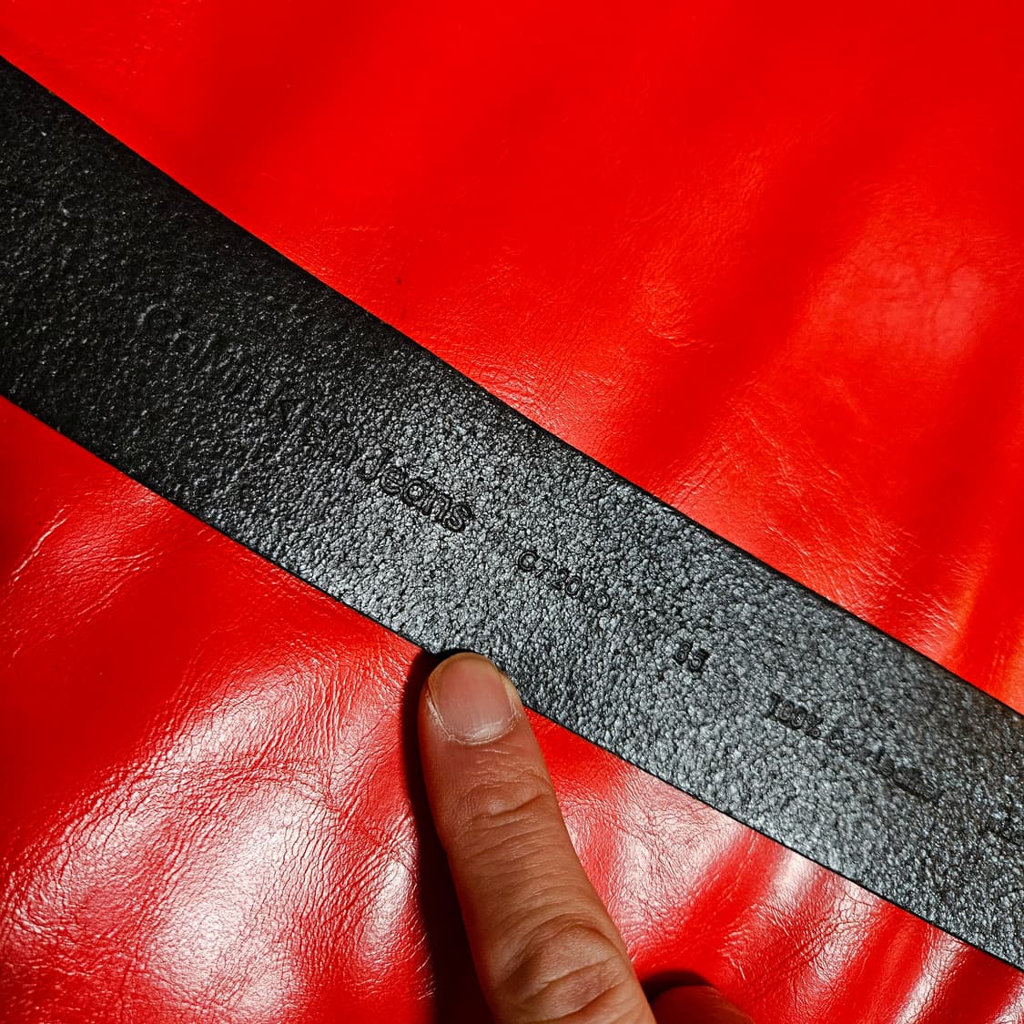 켈빈클라인 00's  y2k 빈티지 레터링 워시드 가죽 벨트 상품이미지4