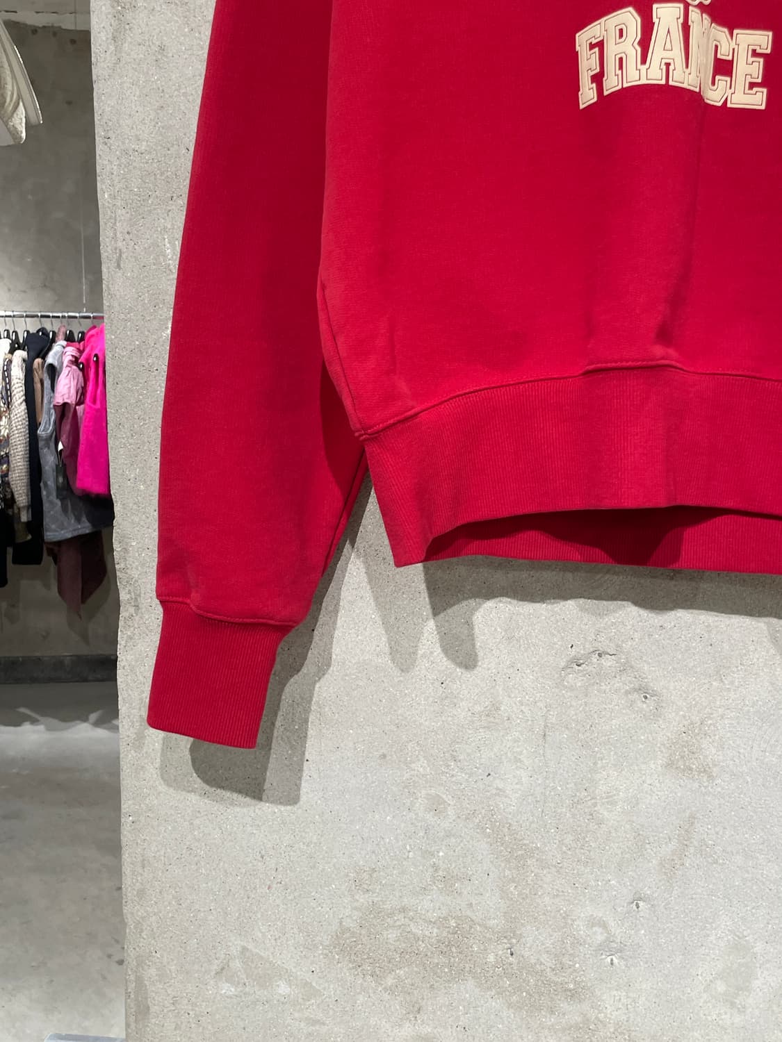 아미 22F/W 레드 파리스 로고 크루넥 스웻 셔츠 상품이미지4