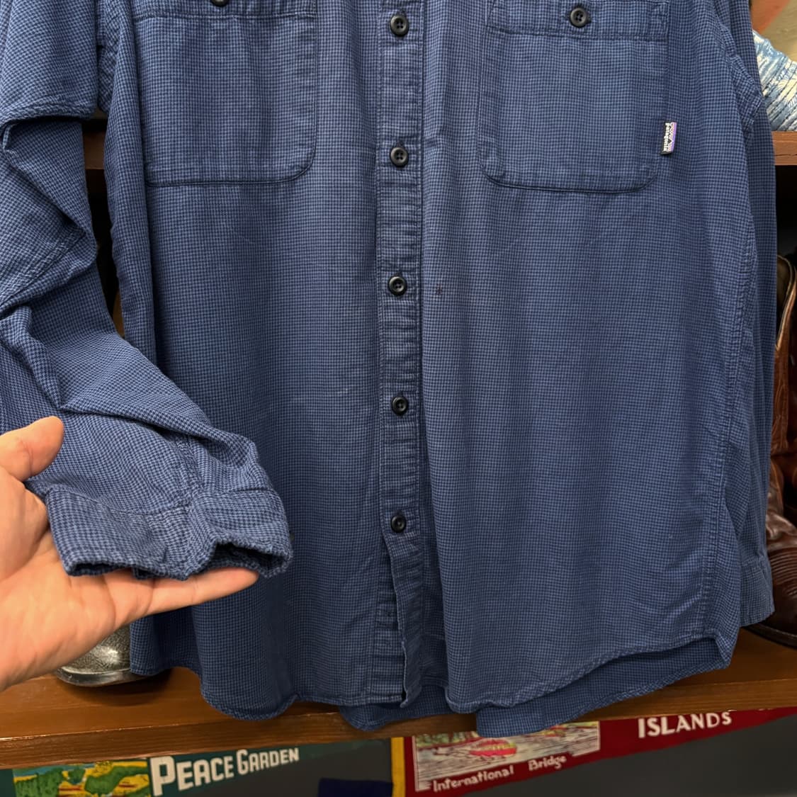 00s 파타고니아 오가닉코튼 파인 하운즈투스 체크 워크셔츠 N193 상품이미지4