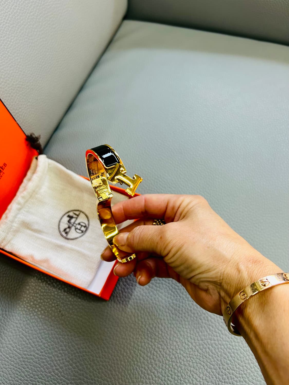 에르메스 클릭아슈 팔지(골드/블랙) 상품이미지6