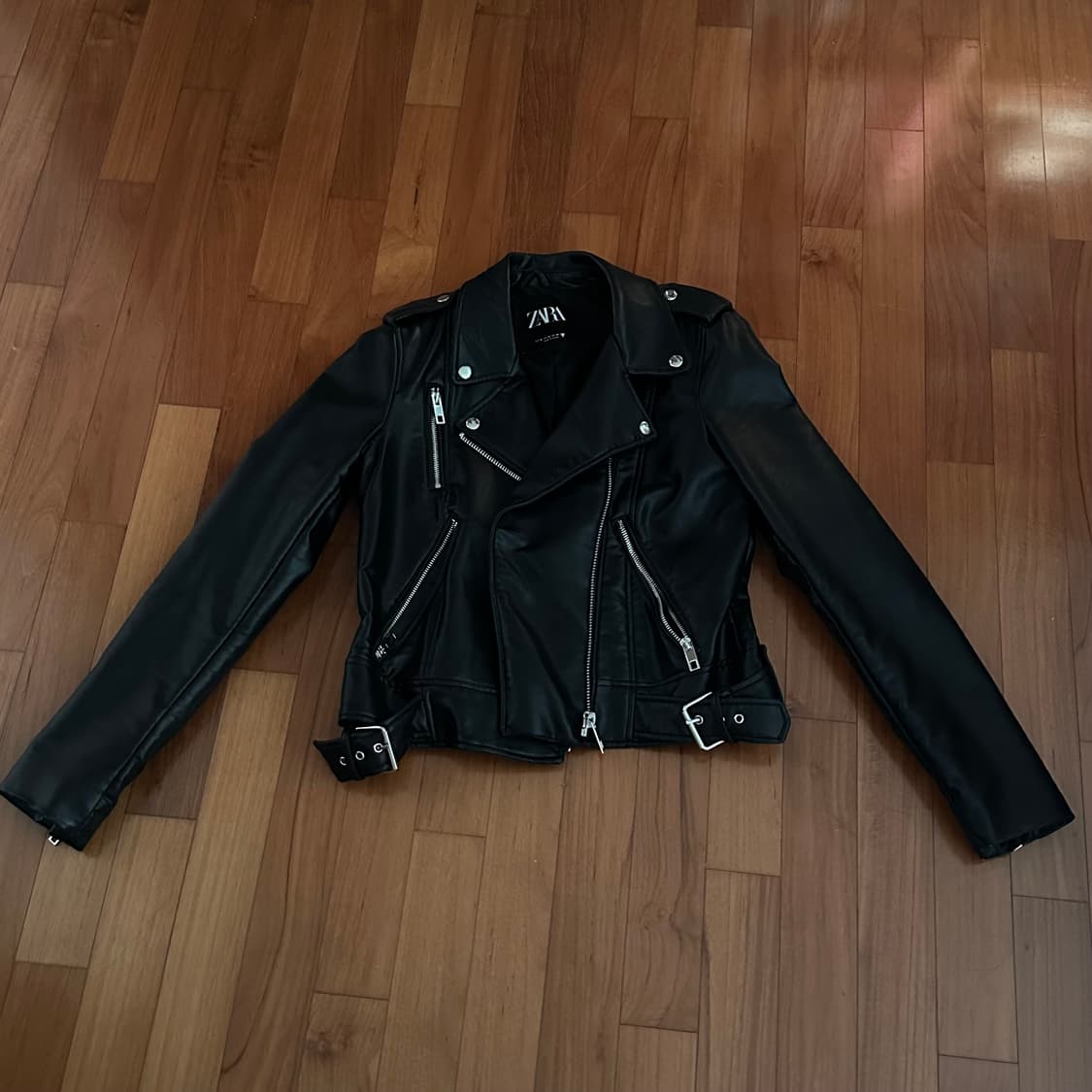 자라 zara 레더 가죽자켓 블랙 상품이미지2