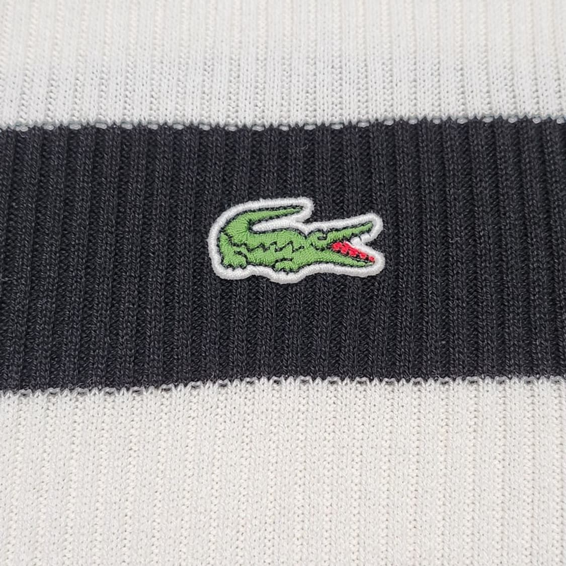 LACOSTE 여성용 골지 스트라이프 니트 36 상품이미지2