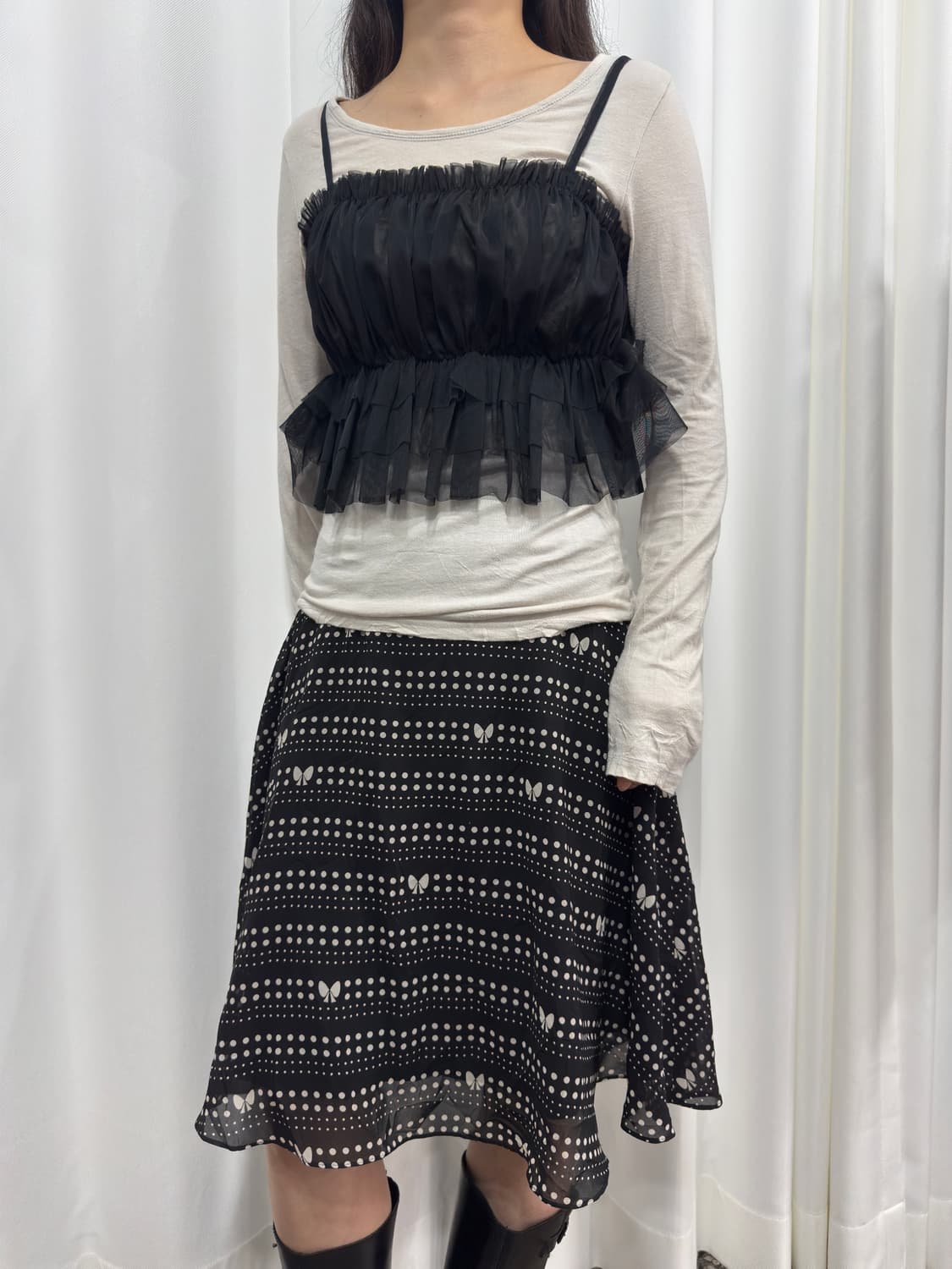 miss J ribbon midi skirt 상품이미지4